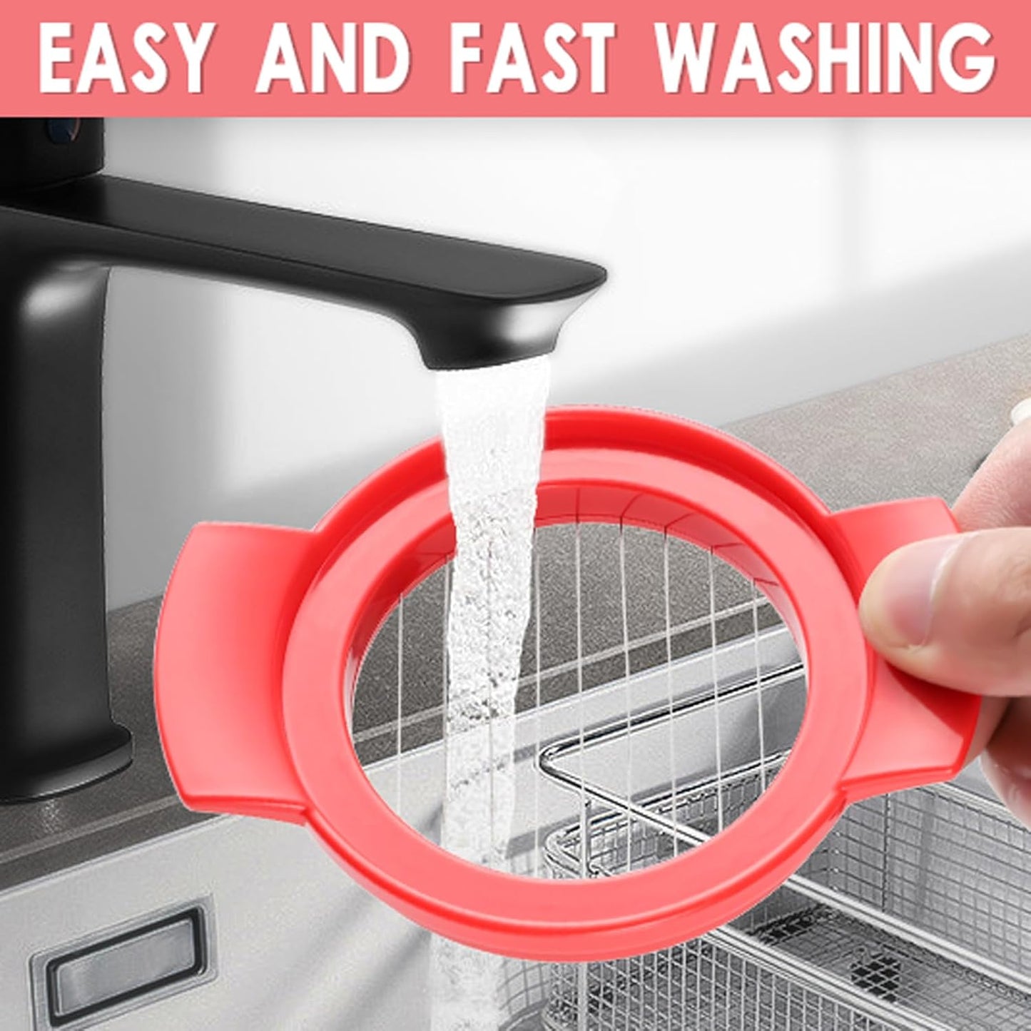 Egg Slicer for Hard Boiled Eggs，4 in 1 Multifunctional Egg Cutter,Strawberry slicer, Strawberry, Tomato, Dicer for Soft Fruit Mushroom Home Use