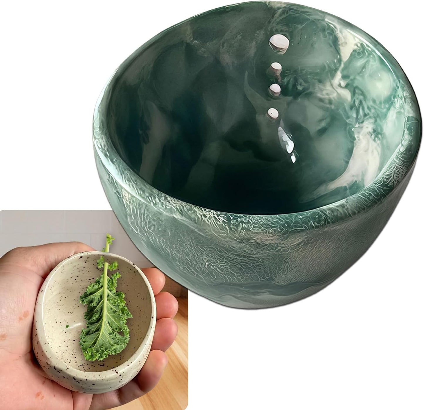 2026 Latest Herb Stripper Pottery Bowl Cutter Tool: Stripping Ceramic Fresh Herbs Kale Striper Cilantro Cutting Razor Gifts Herbalists Peeler Shredder Chopper Clay Copper Small Cup Grater (BLUE)