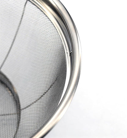 Fine Mesh Strainer for Kitchen, Stainless Steel Colander Bowl for Pasta, Rice, Fruit, Metal Net Baskets with Resting Base - Strain, Drain, Rinse