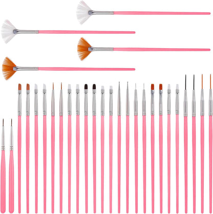 30 PCS Food Paint Brush, Food Safe Paint Brushes, Pastry Baking Brush, Baking Decorating Tools Cookie Brushes DIY Tool Set Cake Decorating Painting Tool Icing Pastry Brush(Pink)