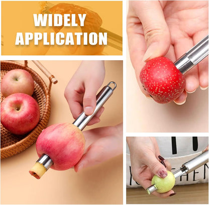 Multi-Function Corer and Pitter Set 4 Pieces Stainless Steel Remover Tools for Apple, Pear, Cherry, Jujube, Red Dates Suitable for Home Kitchen