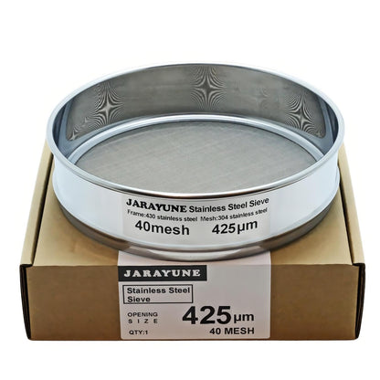 18 Mesh Stainless Steel Lab Sieve, Sturdy 8Inch(20.5cm) Sifter, Fine Mesh Sieve Strainer for Powder Pellet Flour Liquid Filtration-Lab Industrial DIY Household Use
