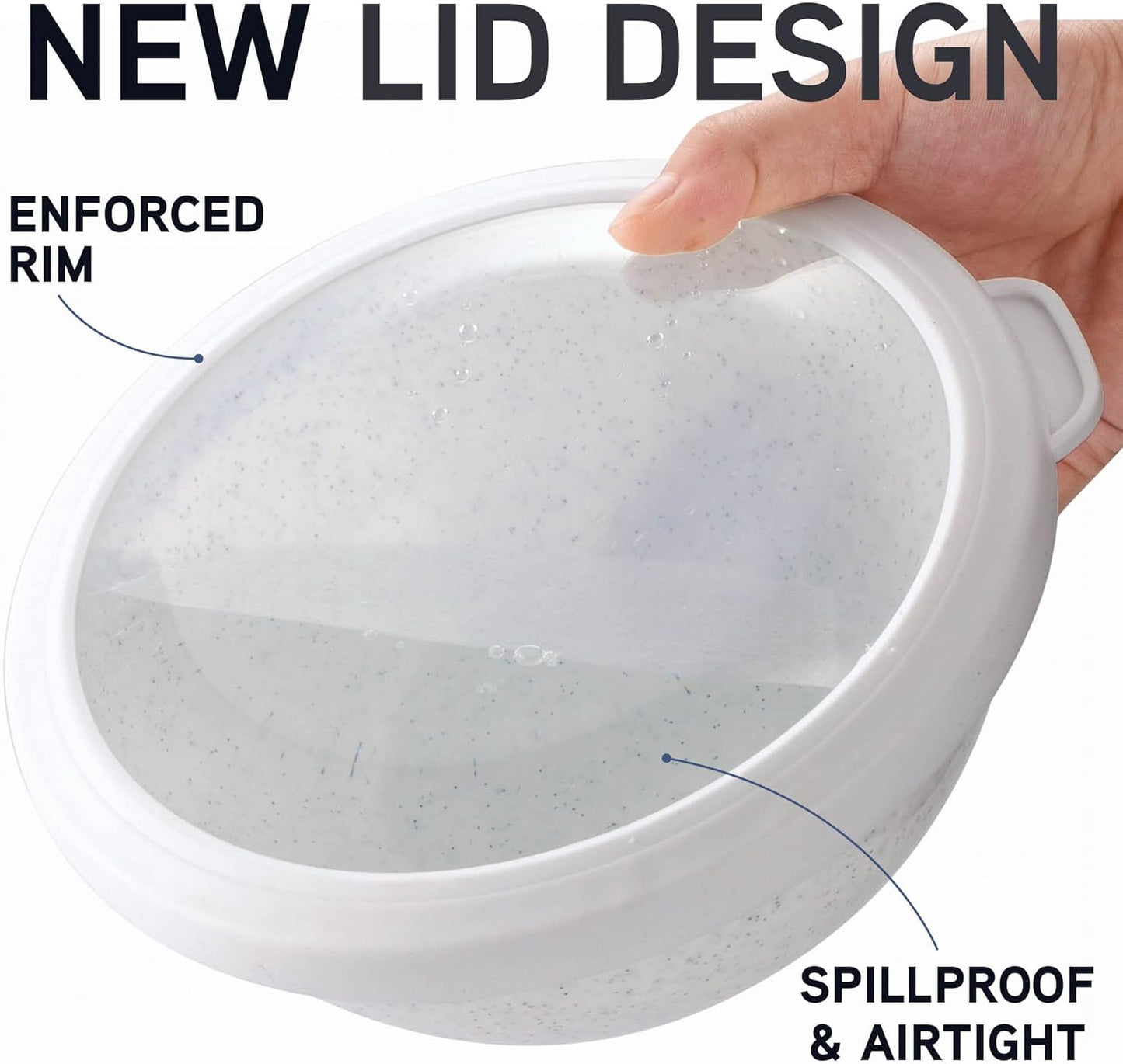 COOK WITH COLOR Mixing Bowls with Lids - 12 Piece Plastic Nesting Bowls Set includes 6 Prep Bowls and 6 Lids, Microwave Safe Mixing Bowl Set, Black Embossed - Colors B