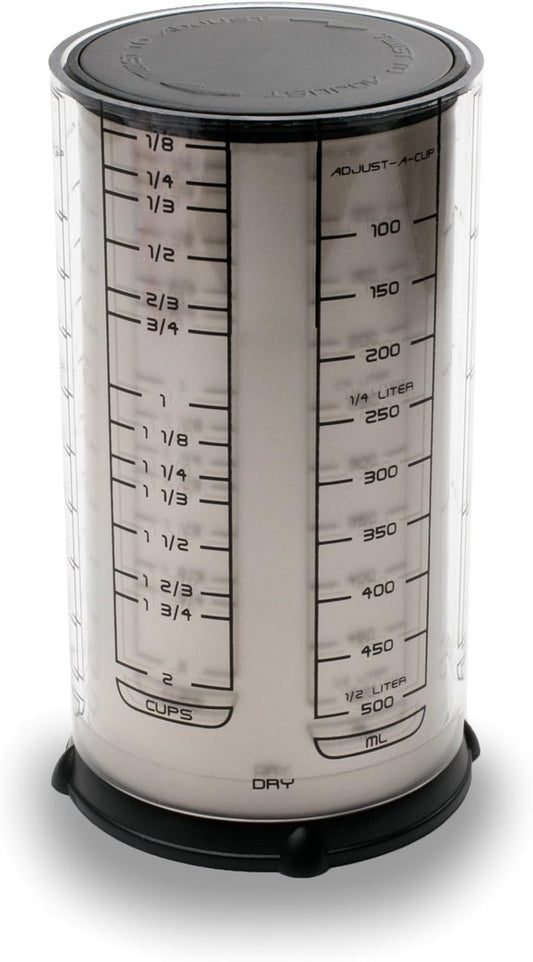 KitchenArt Professional Series 2 Cup Adjust-A-Cup, Champagne Satin, Adjustable, 1/8 to 2-Cup