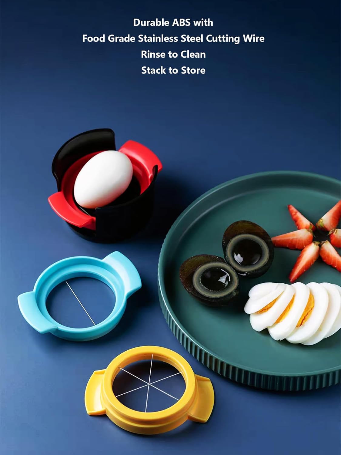 Egg Slicer Cutter Multi-functional Hard Boiled Egg Wedger (2 in 1)