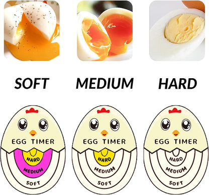 Lasubst Egg Timer for Boiling Eggs that Changes Color When Done, Tricolor