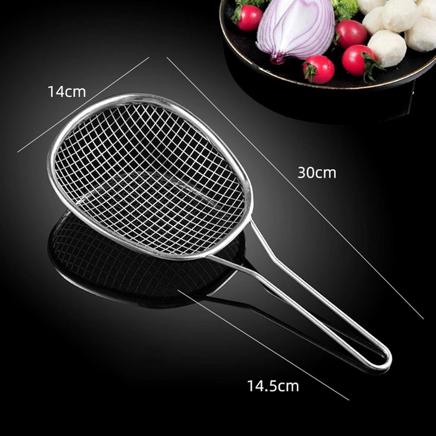 Coarse/Fine Mesh Strainers for Kitchen Stainless Steel Mesh Noodle Strainer Anti Rust Accessories Simple to Clean Stainless Steel Mesh, Coarse Mesh