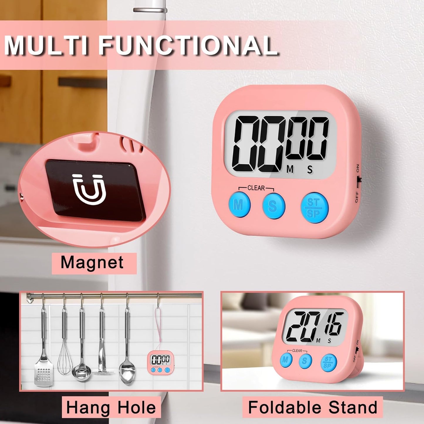 ZILLEEN Classroom Timer for Kids Teachers 2 Pack Digital Timers