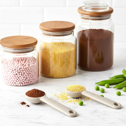 JIEYAO 2 Pcs 1tsp(1/3tbsp, 5 ml) Single Measuring Spoon, Food Grade Silicone Teaspoon Scoop with Hanging Hole Mini Measure for Coffee Baking Cooking