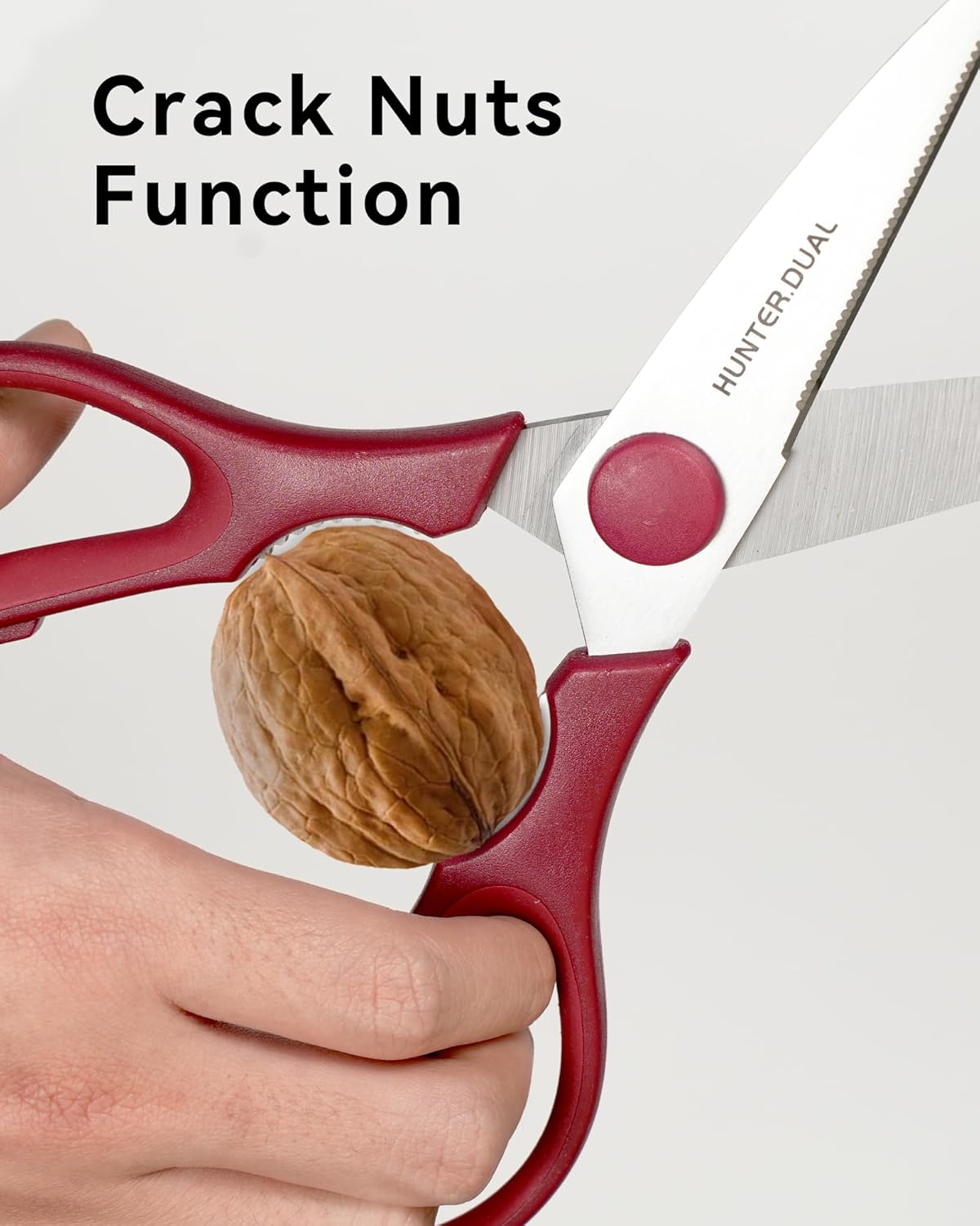 Kitchen Scissors for Food, HUNTER.DUAL Heavy Duty Come Apart Poultry Shears for Cooking, All Purpose for Cutting Chicken, Meat, Fish & Vegetables (Black, 8.26 Inch)