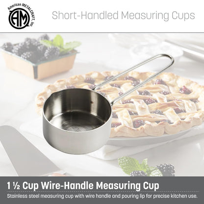 American METALCRAFT, Inc. 1/3 Stainless Steel Measuring Cup, Silver