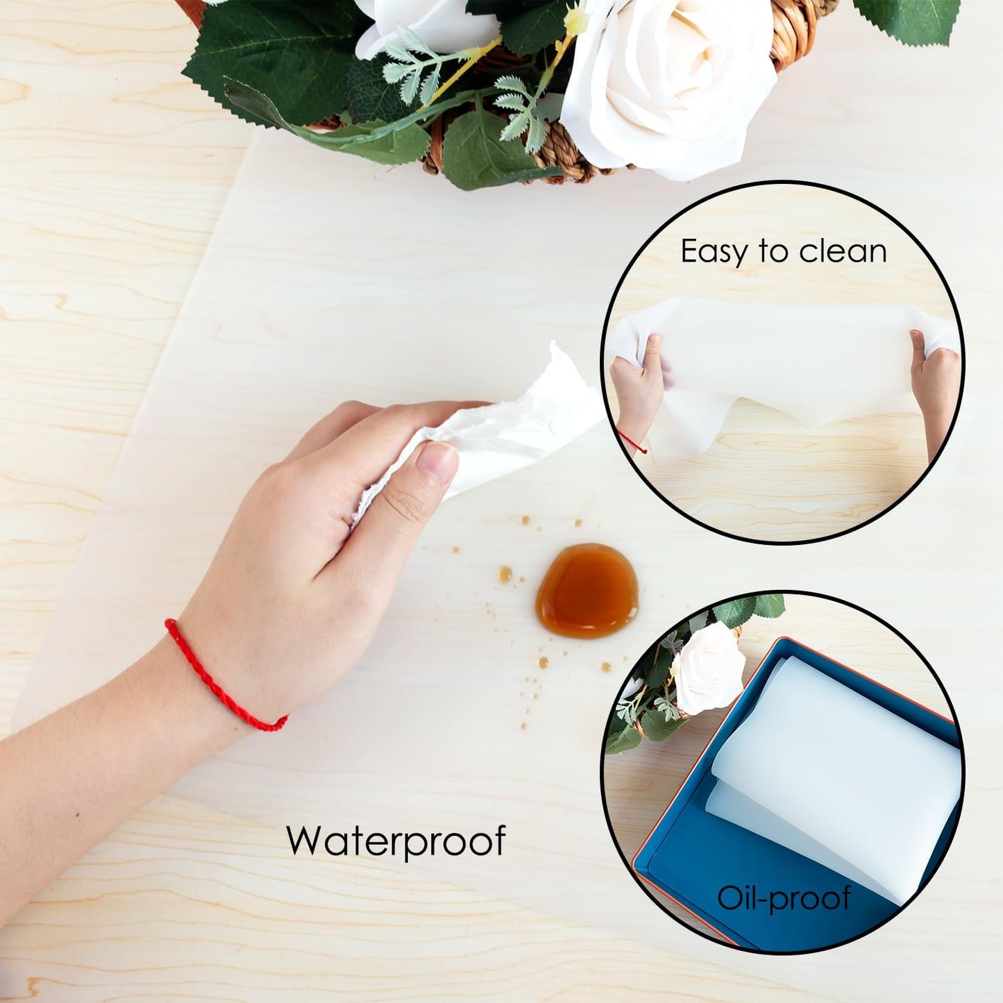 Standard Silicone Mat,Black Baking Mat-Food Grade Kids Dinner Table Placemat Non Slip Counter Mat with Raised Edges Heat Resistant Mat for Air Fryer Nonstick Pastry Dough Mat(1 Pack 23.6'' x 15.7'')