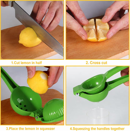 TEZZ Premium Lemon Squeezer, Large Heavy Duty Handhelp Juicer for Lemon, Metal Hand Press Citrus Juicer, Lime Squeezer Bar Tool, Manual Citrus Press