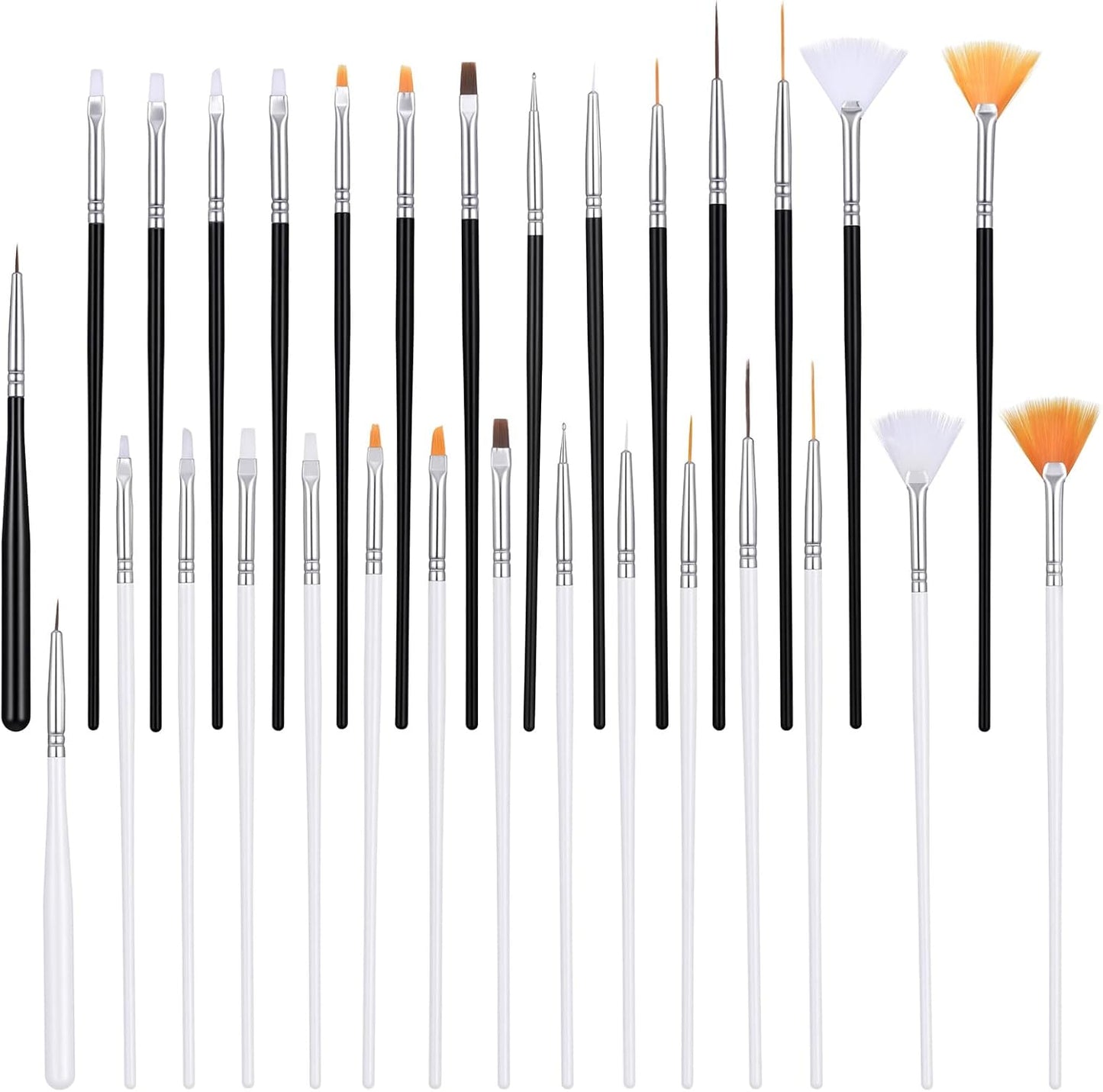 JJUNW 30 Pcs Cake Decorating Brushes Cake Painting Brushes Food Paint Brush Fondant Sugar DIY Tools Set Cake Decorating Painting Tool Icing Pastry Brush for Baking(Pink+Black)