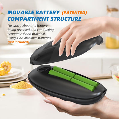 YFL Automatic Electric Can Opener: Battery Operated One Touch Hands Free Smooth Edge - Easy Open Cans, Cat & Dog Food for Seniors & Arthritis Sufferers
