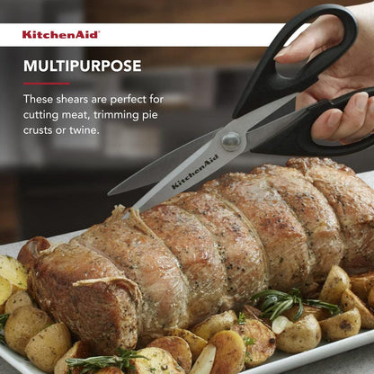 KitchenAid Multipurpose Shear Set, Versatile Scissors with Nutcracker, Bottle Opener, Ergonomic Handles with Protective Blade Covers, 2 Piece
