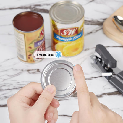 Can Opener Manual, COKORA Can Openers Hand Held with Comfort Anti-Slip Handles, Heavy Duty Stainless Steel Can Opener Smooth Edge and Bottle Openers, Easy Turn Can Openers for Seniors, Kitchen, Green
