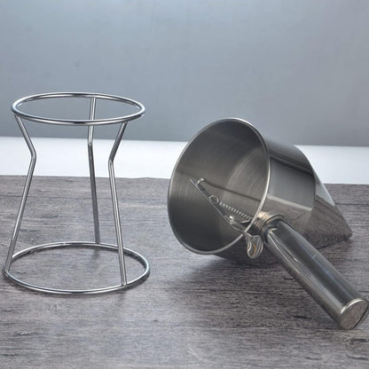 Gavigain Pancake Batter Dispenser, Stainless Steel Funnel Cake Dispenser with Stand Baking Tools for Cake Pancakes Cupcakes Muffins Crepes Waffles Takoyaki