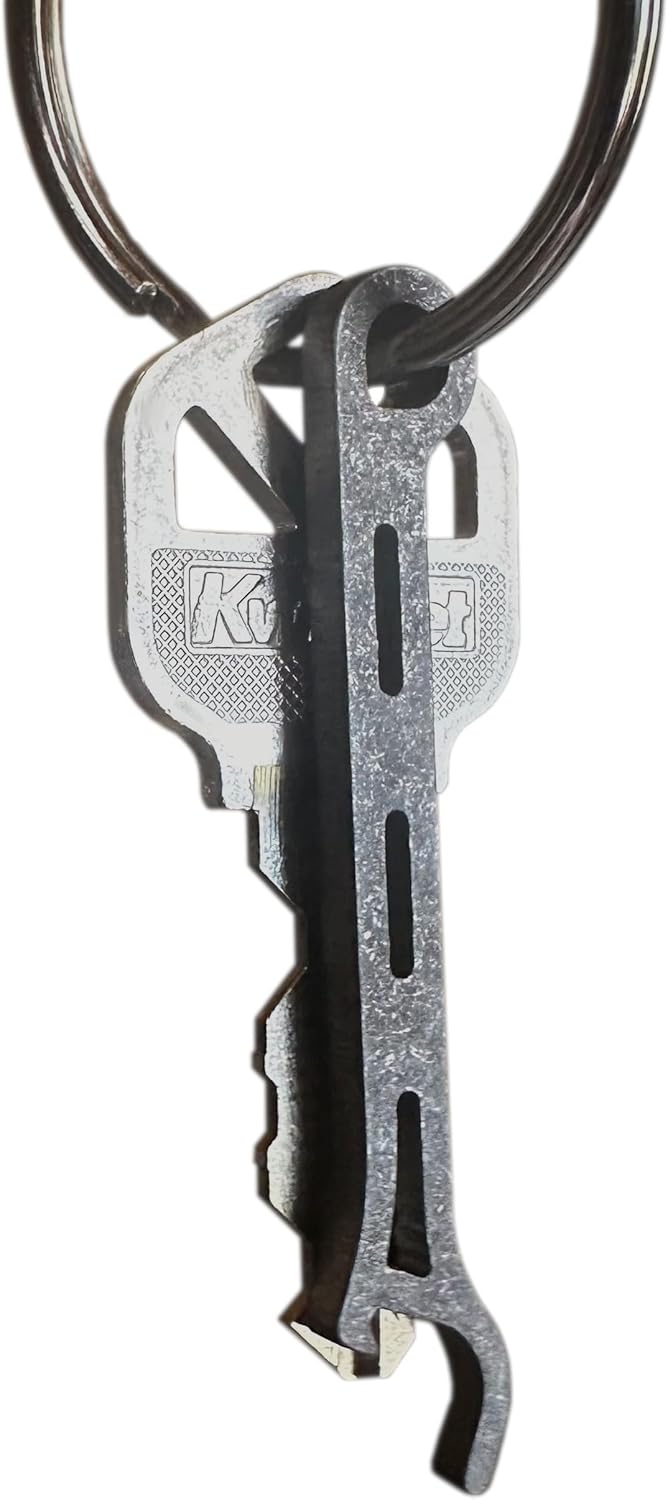 Gear Infusion Brew Soldier Bottle Opener - Thin Titanium Bottle Opener with Key Ring - Made in the USA (Sandblasted)