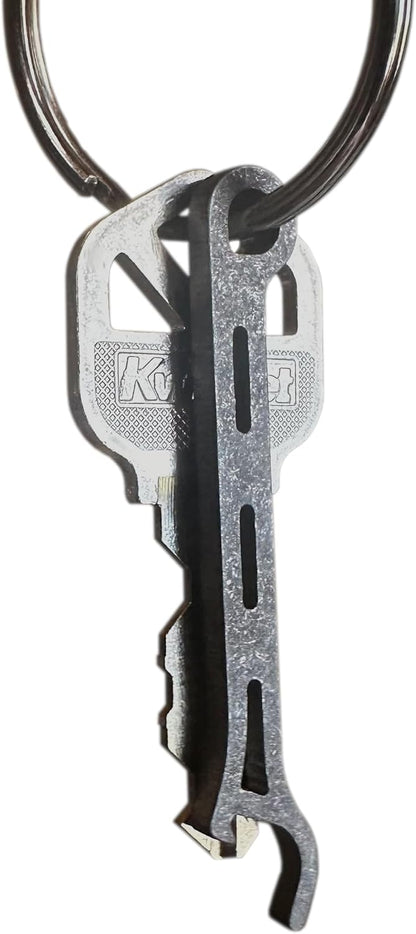 Gear Infusion Brew Soldier Bottle Opener - Thin Titanium Bottle Opener with Key Ring - Made in the USA (Sandblasted)