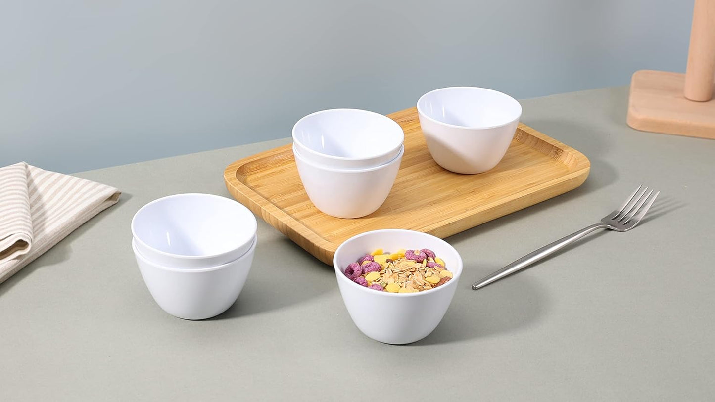 Amazon Basics Mixing Bowls with Lids, Nesting Melamine Serving Bowls, Non-Slip Base, BPA Free, Dishwasher Safe, 5 Sizes, Hydrangea Floral, Set of 10