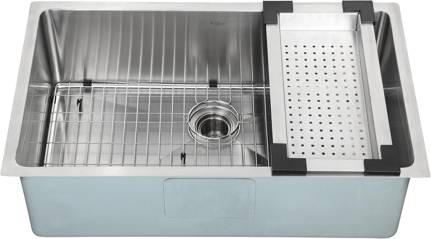 KRAUS Stainless Steel Colander for Workstation Kitchen Sink, CS-6