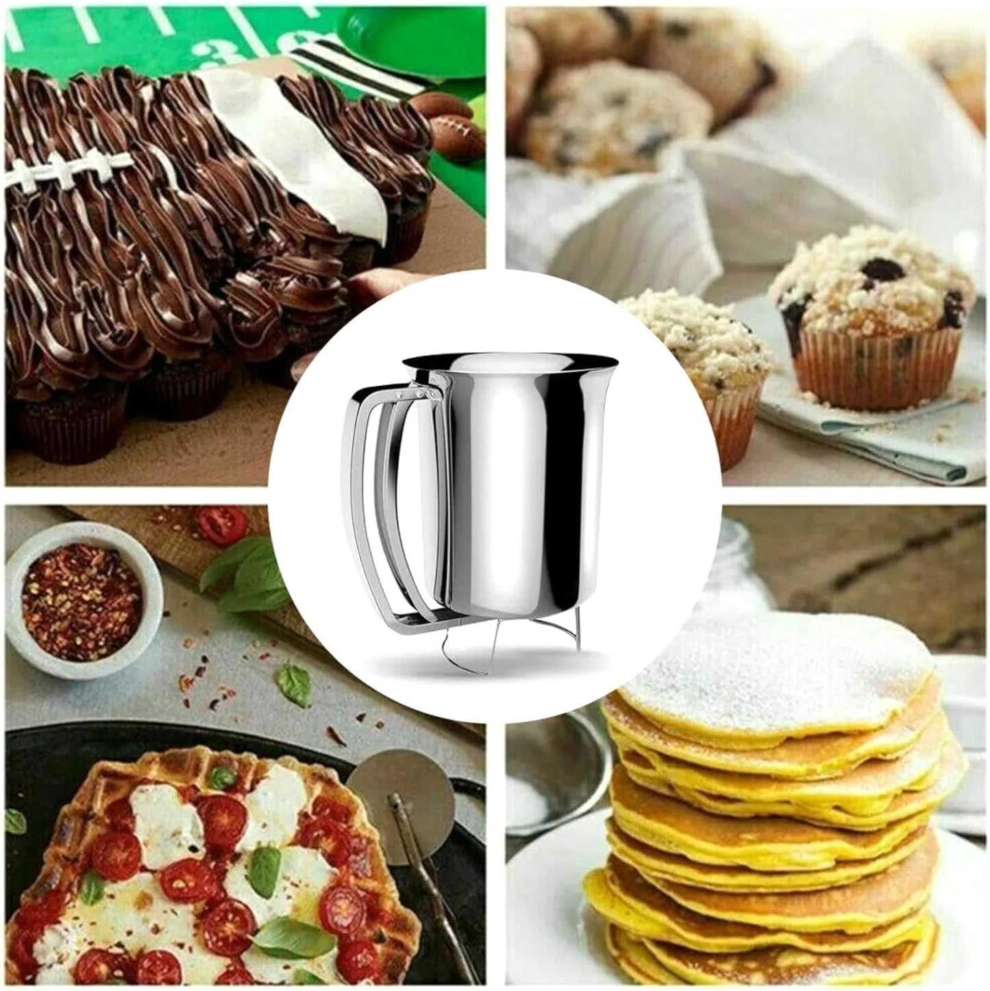 900ml Pancake Batter Dispenser for Pancakes, Cupcakes, Muffins Accessory