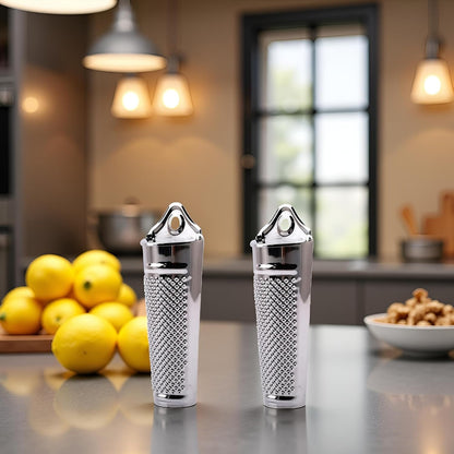 2Pcs Multifunctional Kitchen Stainless Steel Ginger Garlic Nutmeg Grater Nut Walnut Lemon Hand Planer Tool Lemon Professional Kitchen Tool