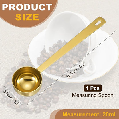 uxcell Measuring Spoon, 15ml Long Handle Table Scoop Teaspoon Coffee Scoop Spoon for Ground Coffee Tea Sugar Cooking Baking, Black