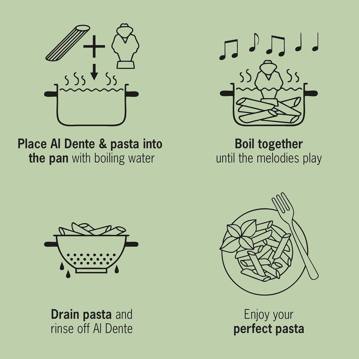Al Dente Red - The Singing Floating Pasta Timer: Will Sing Different Tunes When Pasta is Ready at 3, 7, 9, and 11 Minutes, to be Boiled with Any Pasta in The Pot, Floats in Cold & Hot Boiling Water