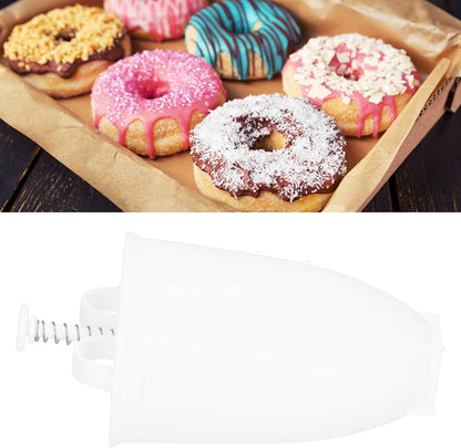 Manual Donut Dispenser, Food Grade Donut Dropper Easy Squeeze Doughnut Batter Dispenser for Home Kitchen DIY Baking Family Dessert Making (White)