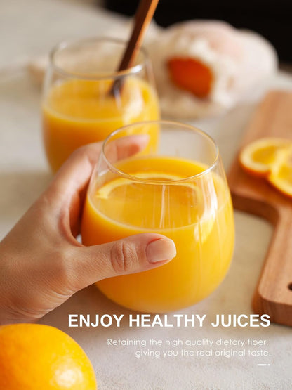 Professional Brushed Stainless Steel Electric Citrus Juicer, 2 Interchangeable Cones for Orange, Lemon & Grapefruit, Easy Clean, Durable Design & Effortless Operation