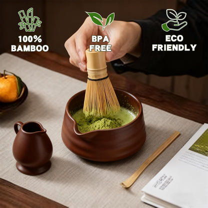 Clay&Fire Matcha Whisk Set, 9 pcs Ceramic Matcha Set, Gifts for Women,Matcha Bowl with Spout and Whisk, Matcha Kit for Matcha Lovers, Gift Mother's Day, Birthday, Anniversary