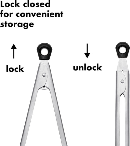 OXO Good Grips 9 Inch Stainless Steel Locking Tongs