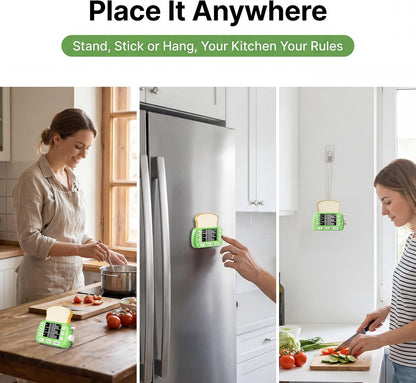 Digital Kitchen Timer for Cooking - 3 Channel Countdown Timer and Stopwatch with Strong Magnets,Silent Mode, LED Display, Memory, Timers for Cooking, Oven, Egg, Baking, Grilling, Teaching