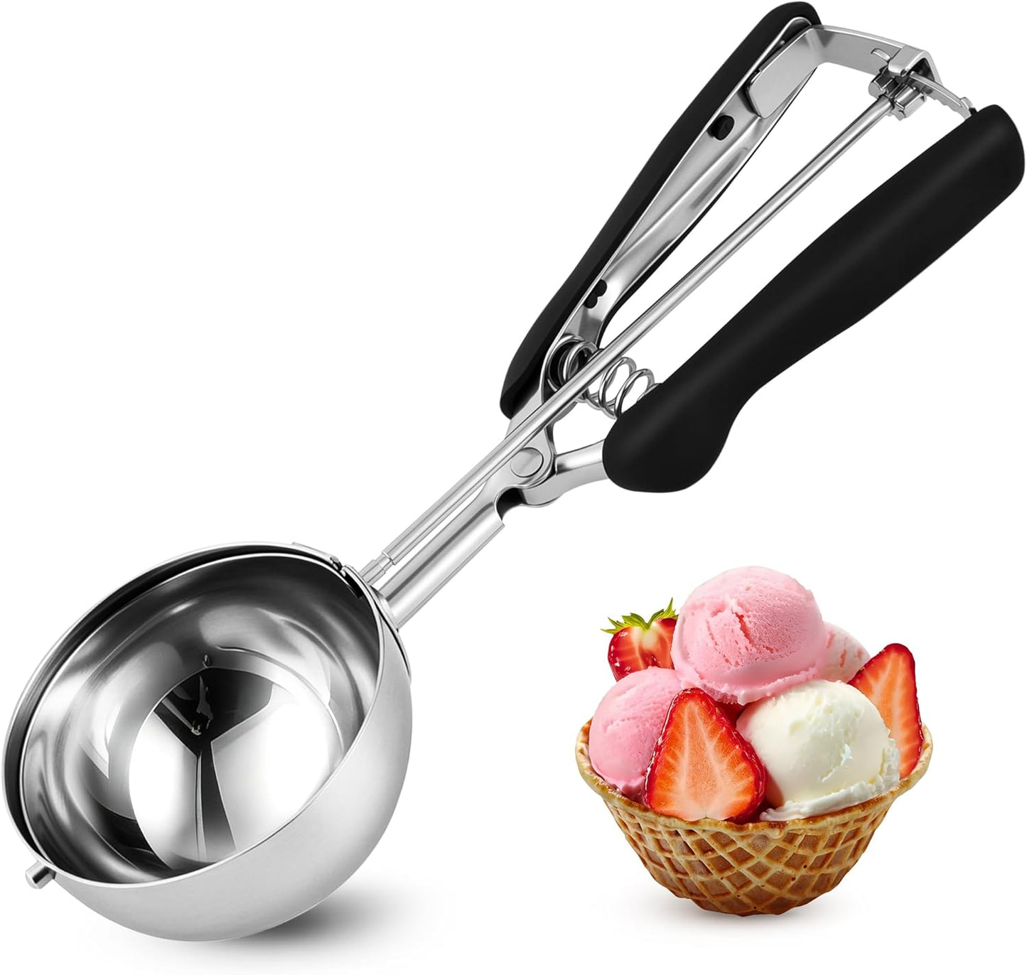 Cookie Scoop Set 1 Tablespoon, Size #60 Cookie Dough Scooper for Baking, 15 ml/0.5 oz Ice Cream Scoop, Acrylic Scoop, Comfortable Grip