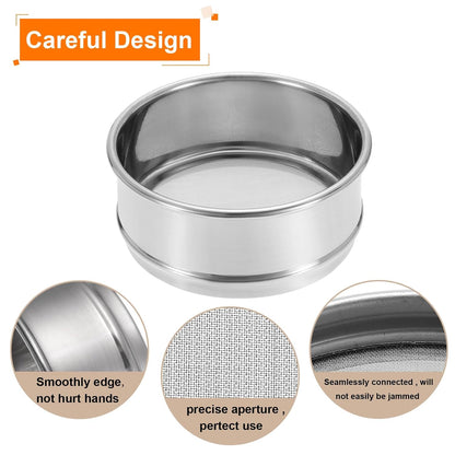 PATIKIL 150 Mesh Lab Sieve, 4" Diameter Test Sieve 304 Stainless Steel Wire Cloth (0.1mm) for Industrial Laboratory