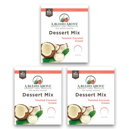 A Blend Above Banana Cream No-Bake Dessert Mix, 3 Pack, No-Bake Cheesecake, Fruit Dip, Dessert Mix, Bagel Topping, Frosting, Cheesecake Filling, Quick and Easy to Make, Makes 16 Ounces, Cream Cheese,