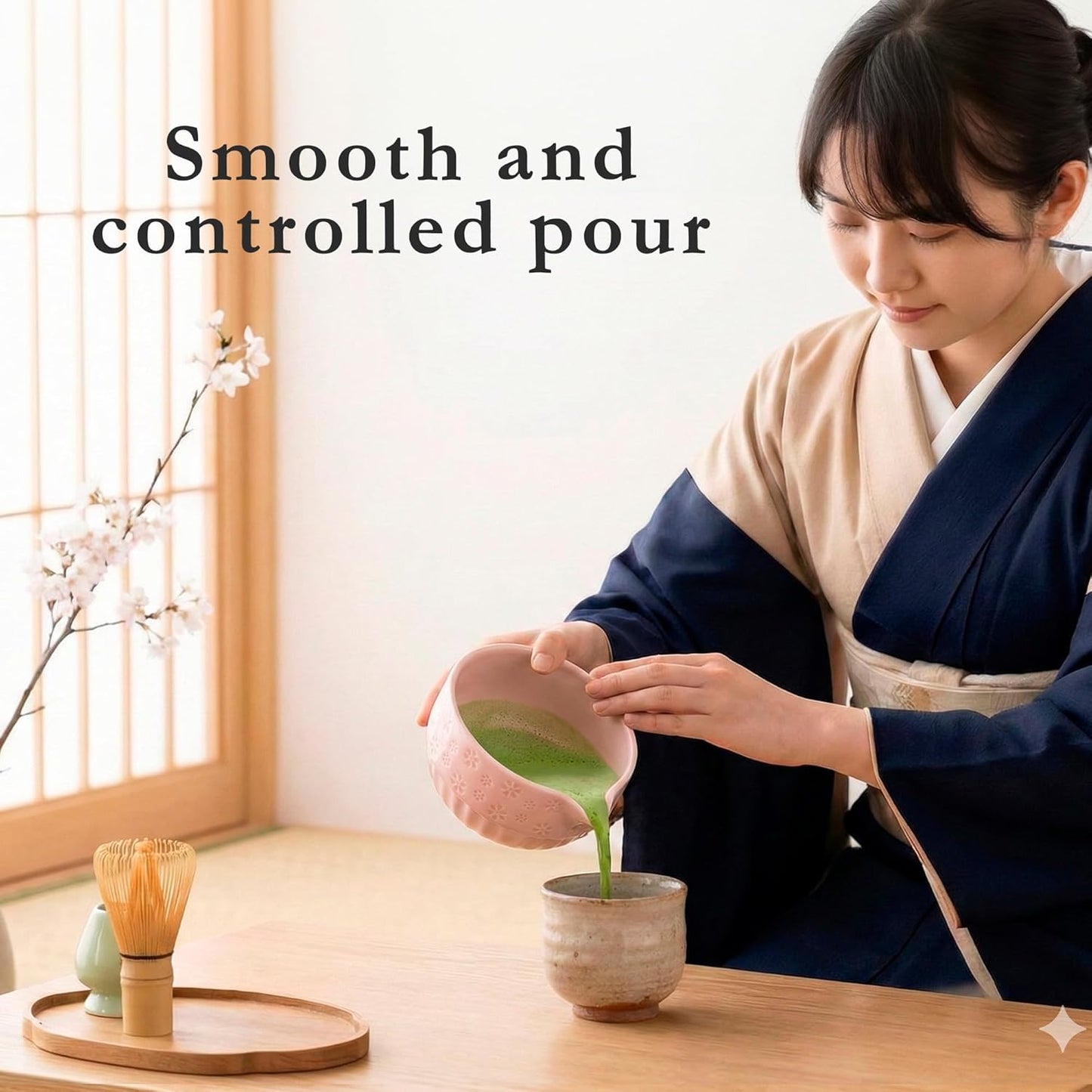 Bamboo Matcha Whisk Set (Chasen) – Traditional Bamboo Whisk for Matcha Tea Ceremony – Handcrafted 100-Prong Chasen for Smooth, Creamy Foam – Authentic Tools & Accessories