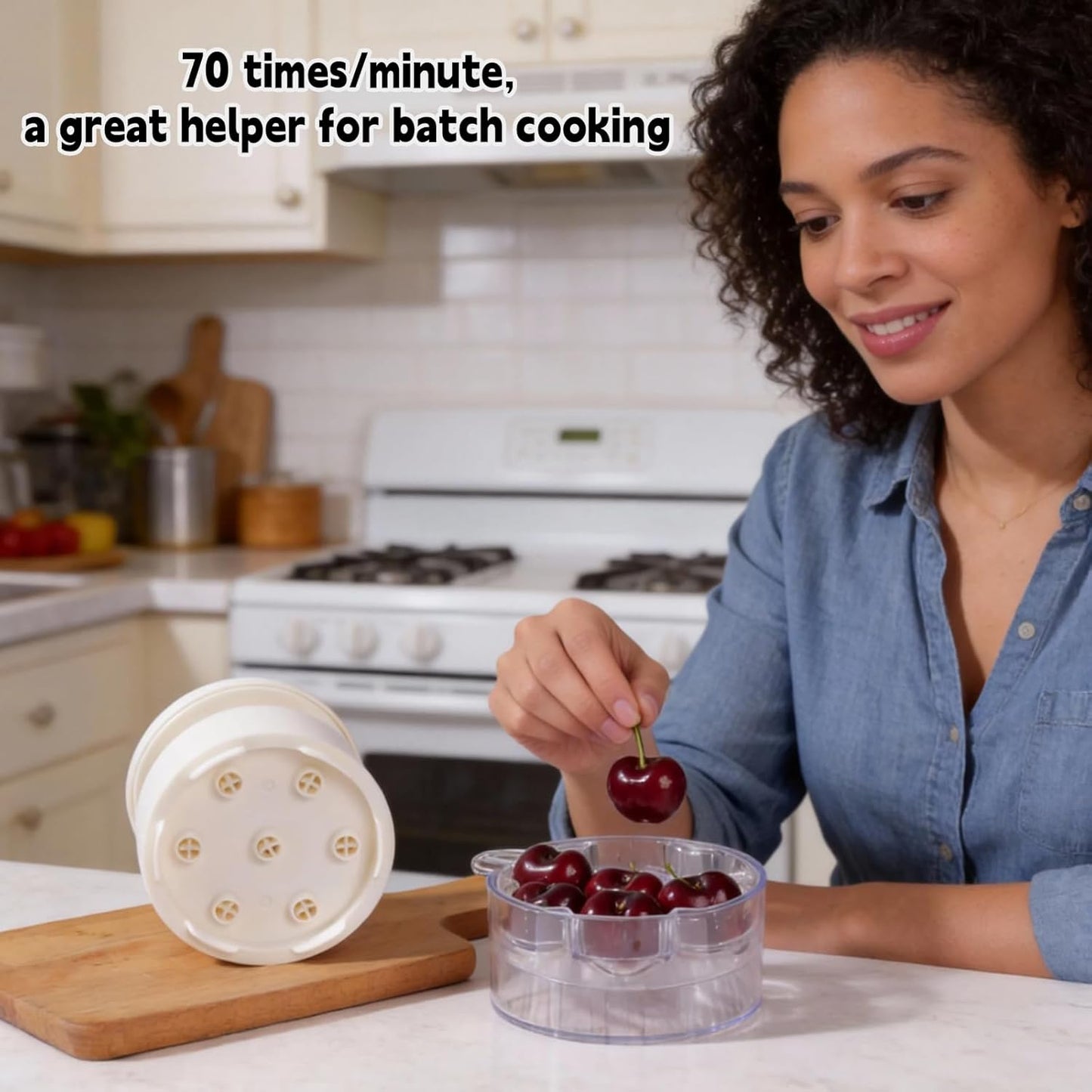 Cherry Pitter, 7-in-1 Multi Cherry Pitter Tool for Multiple Cherries, Quick Pit Remover and Cherry Seed Remover