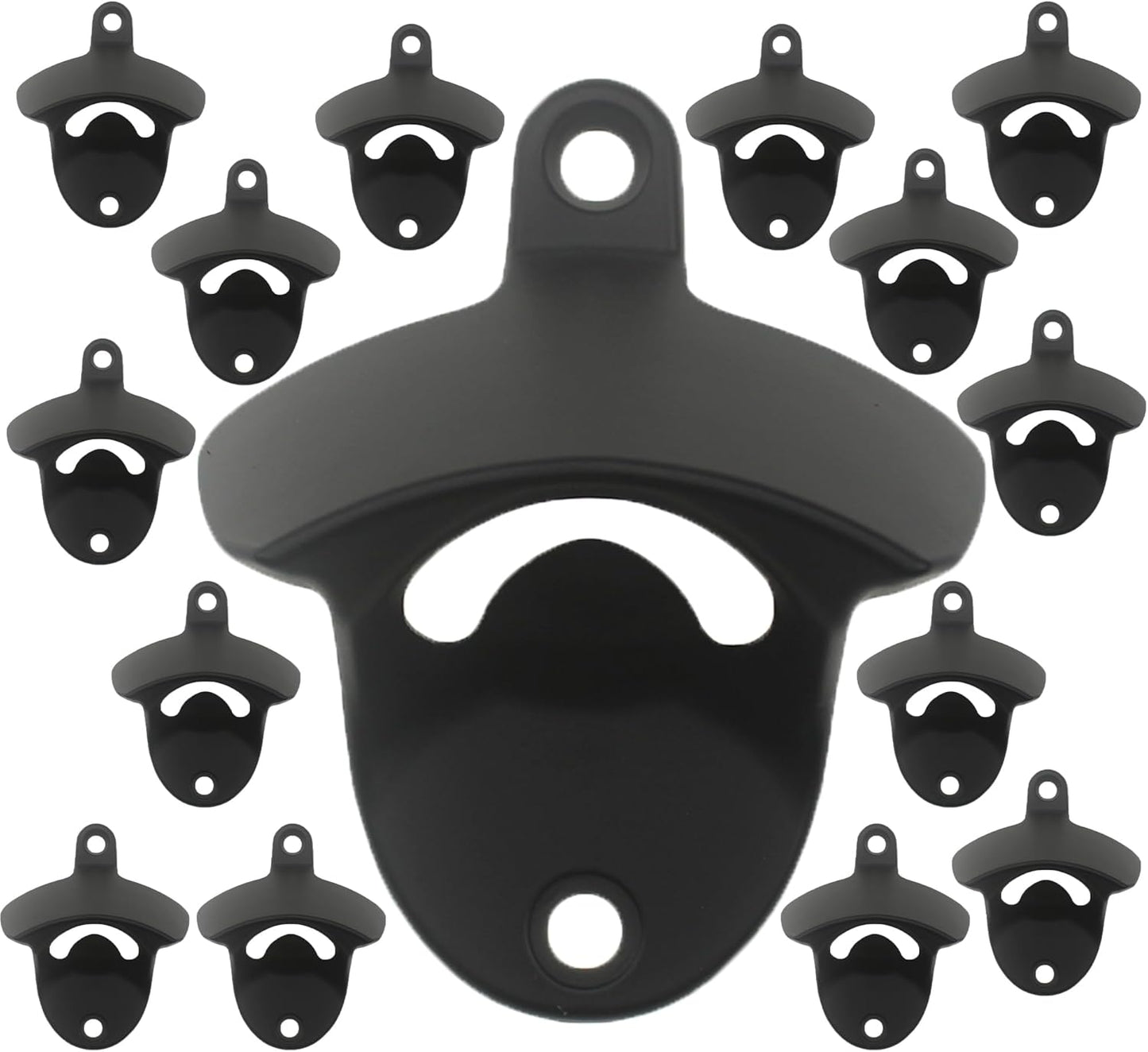 Stainless Wall Mount Beer Bottle Opener Screw in Bottle Cap Opener Black