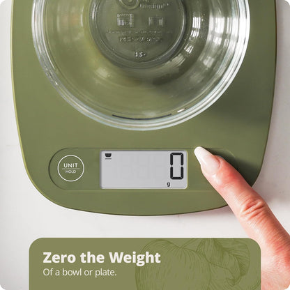Greater Goods Food Scale – Digital Kitchen Scale, 1g Precision, Easy-Tare & Quick Conversion, Slim Compact Design, Durable & Portable | Ideal for Cooking, Baking & Meal Prep