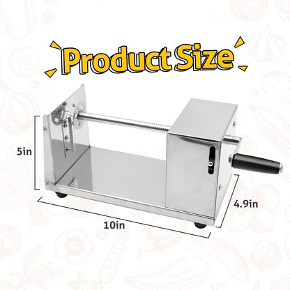 RioRand Manual Spiral Potato Cutter, Stainless Steel Tornado Twister with Blades for Curly Fries, DIY Potato Slicer for Home Kitchen, BBQ, Carrots, Cucumbers