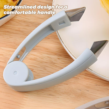 1 Pack Stainless Steel Fruit and Vegetable Huller and Corer, Stem Remover and Peeler Clip Tool for Strawberry, Tomato, Potato, Carrot, Pineapple, Portable Kitchen Gadget, Blue