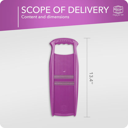 BORNER Roko PowerLine | Vegetable Grater Börner - Quality Made in Germany, Color:Orange
