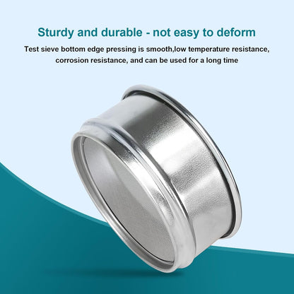 304 Stainless Steel Mesh Lab Sieve, 325 Mesh (0.045mm) Aperture Test Sieve, 4inch(10cm) Economy Standard Analysis Sample Test Sieves for Industrial Laboratory Homes - Colors B