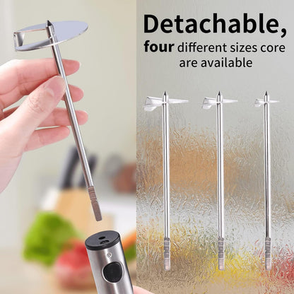 Newness Multi-Purpose Veggie Drill with Sharp Blade and Ergonomic Anti-Slip Handle, 4 Sizes for Coring and Hollowing out Zucchini, Potatoes, Carrot