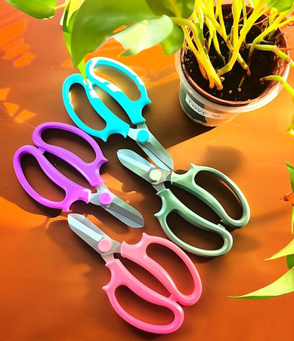 Garden Pruning Shears Scissors with Comfort Grip Handle, Premium Steel Professional Floral Scissors, Perfect for Arranging Flowers, Pruning, Trimming Plants, Gardening Tool (Pink)