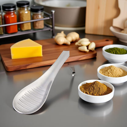 Stainless Steel Kitchen Practical Spoon Shape Fruit Mixer Ginger Grater Wasabi Garlic Grinding Tools Cheese Grater