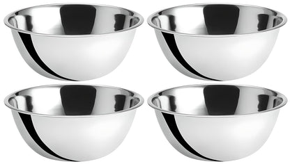 OCS Parts 8 Quart Mixing Bowls | Set of 2 | 13.25-Inch Stainless Steel Professional Grade Flat Base Mixing Bowls for Home and Commercial Kitchens